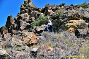 Shasta Valley Hooded rock cairn