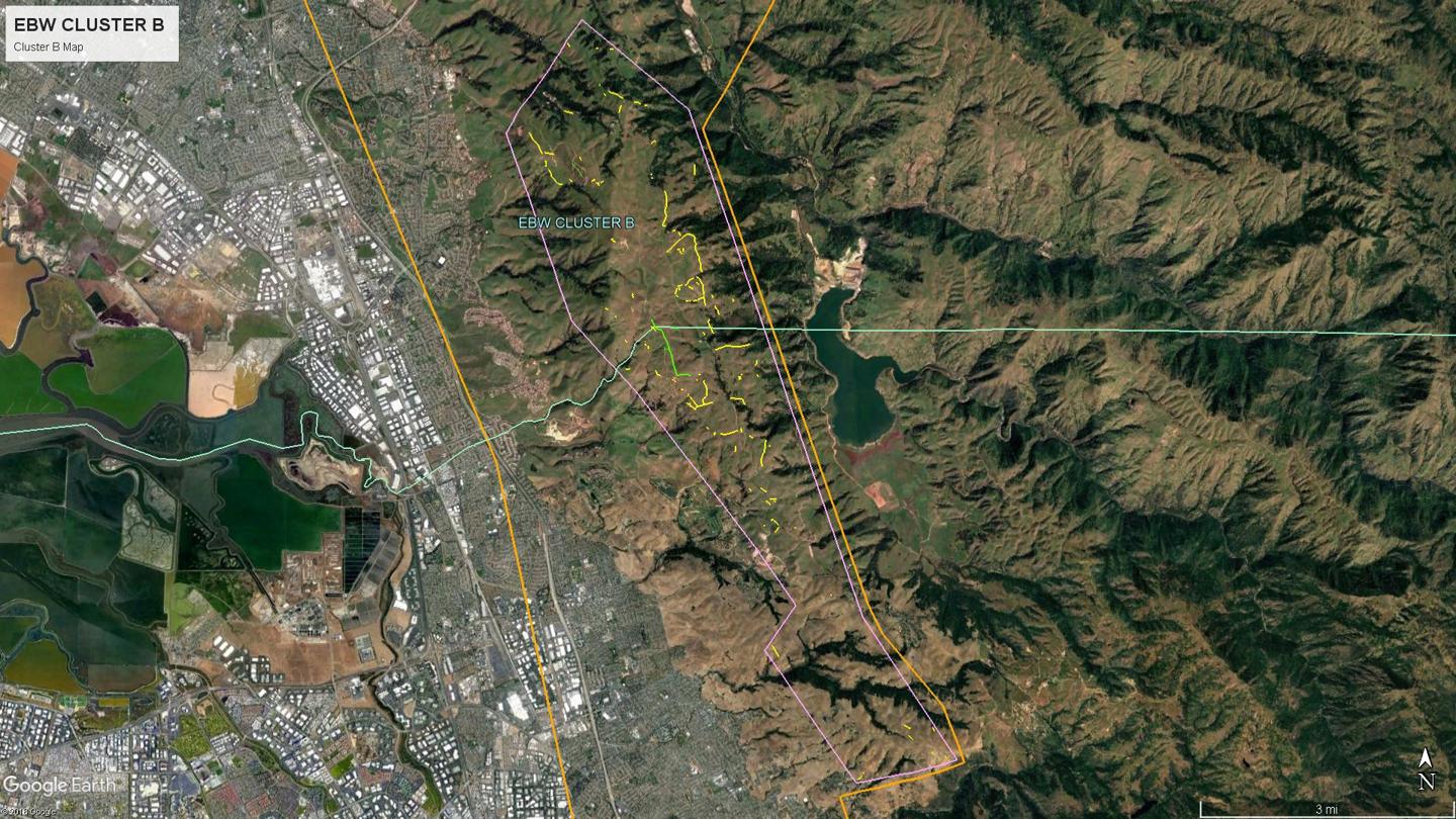 East Bay Cluster B Location Map